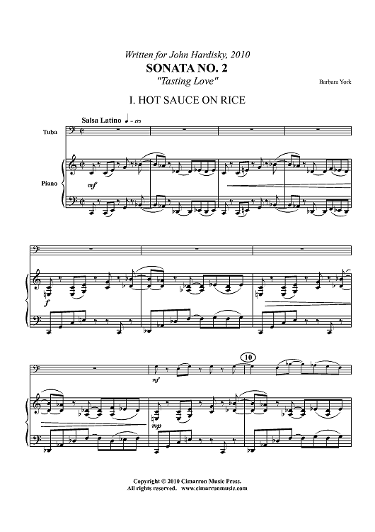Sonata No. 2 "Tasting Love" - Piano Score