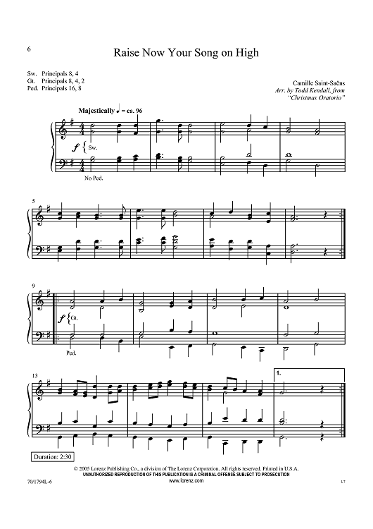 Raise Now Your Song on High