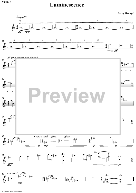 Luminescence - Violin 1