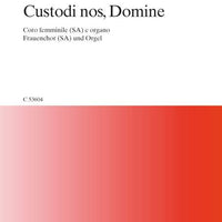 Custodi nos, Domine - Choral Score