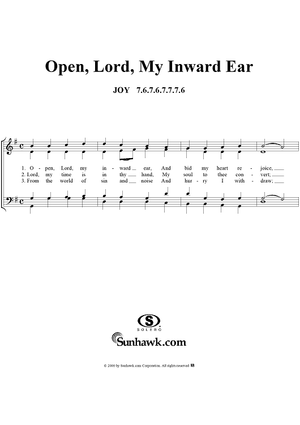 Open, Lord, My Inward Ear