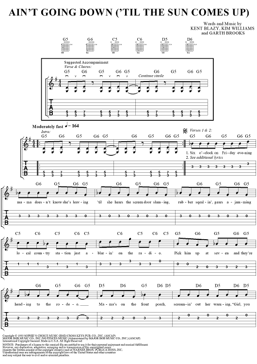 Ain't Going Down ('Til the Sun Comes Up)