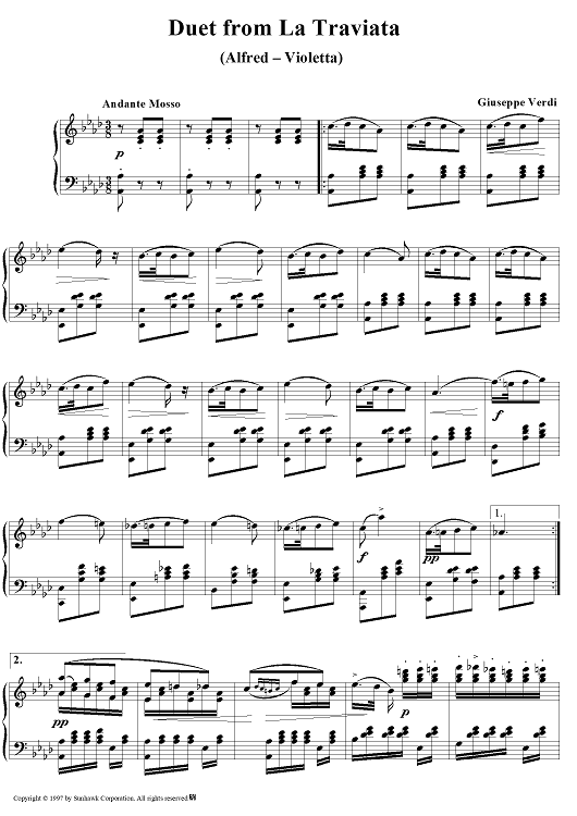 La Traviata, act 3: Duet, Alfred - Violetta