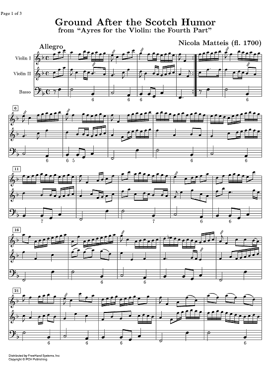 Ground After the Scotch Humor - Score