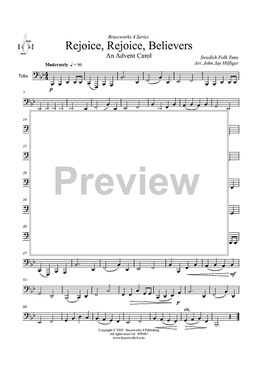 Rejoice, Rejoice, Believers - Tuba