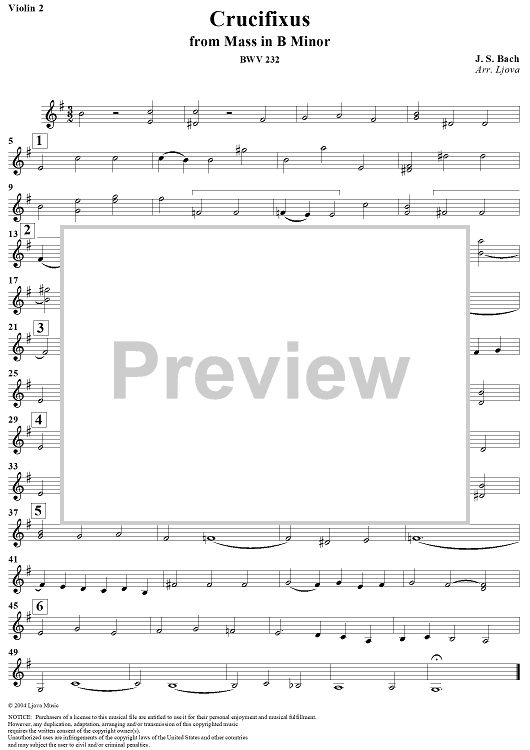 Crucifixus - Violin 2