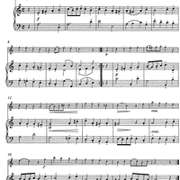 Bourrée (Op. 5 No. 5) and Gavotte (Op. 5 No. 1) - Score
