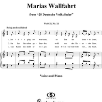 Marias Wallfahrt - No. 22 from "28 Deutsche Volkslieder" WoO 32