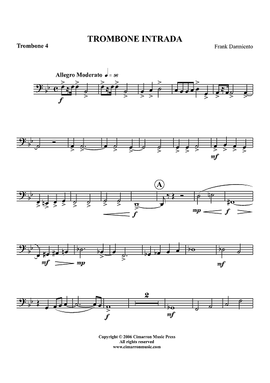 Trombone Intrada - Trombone 4