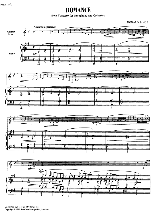 Moderate 2/3 - Romance - Score