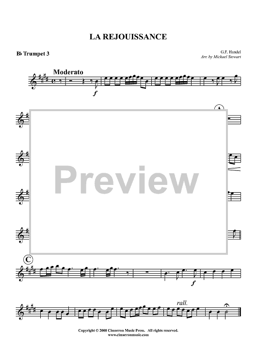 La Rejouissance - Trumpet 3 in Bb