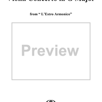 Violin Concerto in G Major    - from "L'Estro Armonico" - Op. 3/3  (RV310) - Viola 2