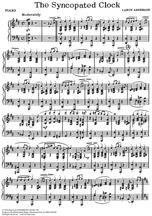 The Syncopated Clock - Piano