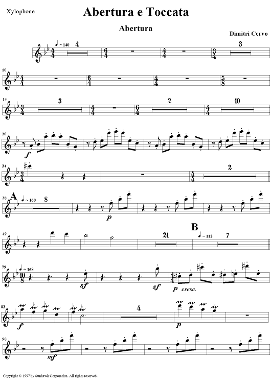 Abertura e Toccata - Xylophone