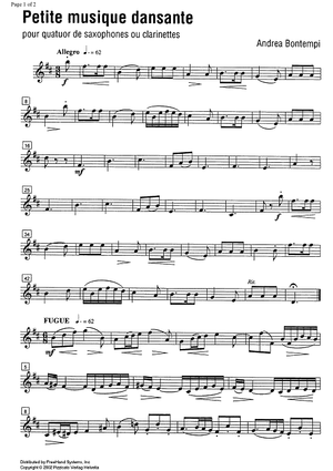 Petite musique dansante (Little dancing music) - Baritone Saxophone