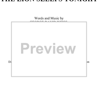 The Lion Sleeps Tonight