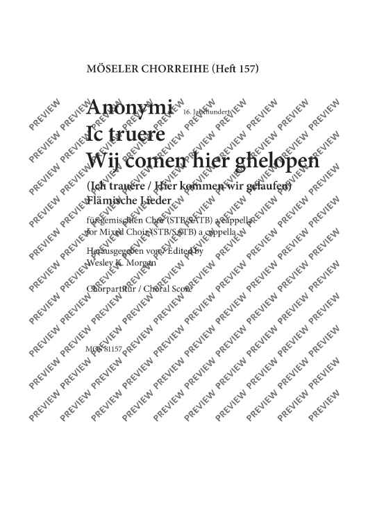 Ic truere / Wij comen hier ghelopen