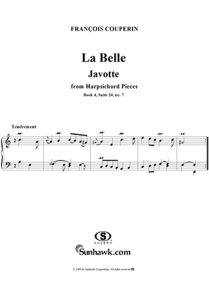 Harpsichord Pieces, Book 4, Suite 24, No.7:  La belle Javotte, autre fois l'enfante