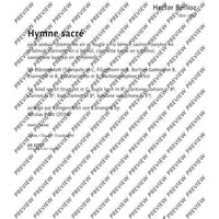 Hymne sacré - Score and Parts