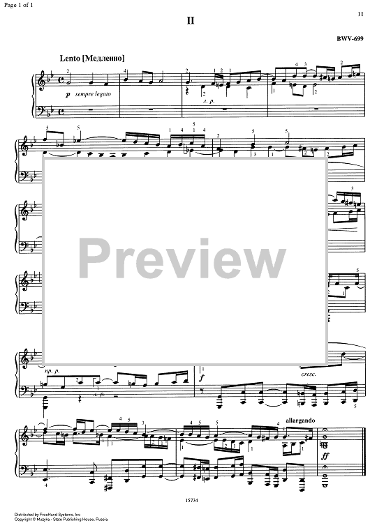 Nun komm, der Heiden Heiland BWV 699