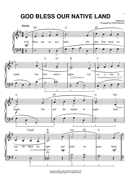 God Bless Our Native Land