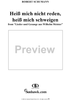 Lieder und Gesänge aus Wilhelm Meister, Op. 98a, No. 5 - Heiß mich nicht reden, heiß mich schweigen - No. 5 from "Lieder and Songs from Wilhelm Meister"  op. 98a