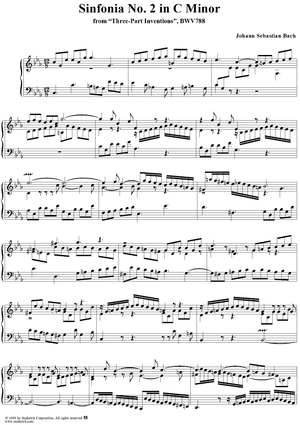 Three-Part Invention, No. 2, Sinfonia in C Minor
