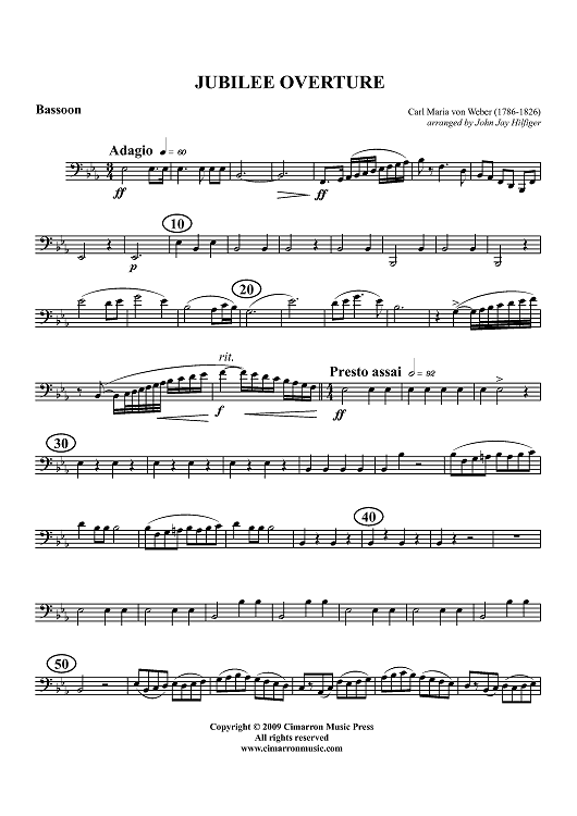 Jubilee Overture - Bassoon