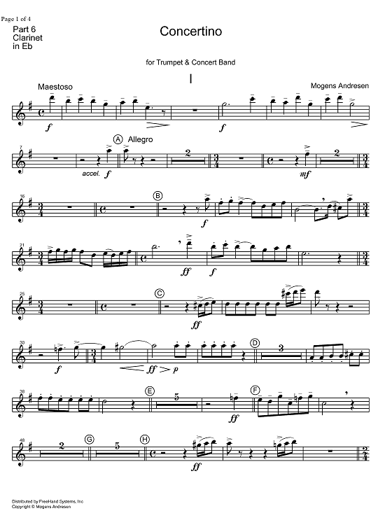Concertino - E-flat Clarinet