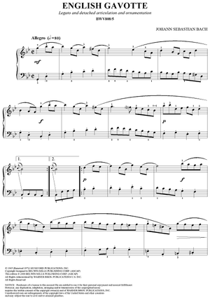 English Gavotte, BWV808/5