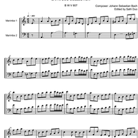Suite  2 a minor BWV 807 - Score