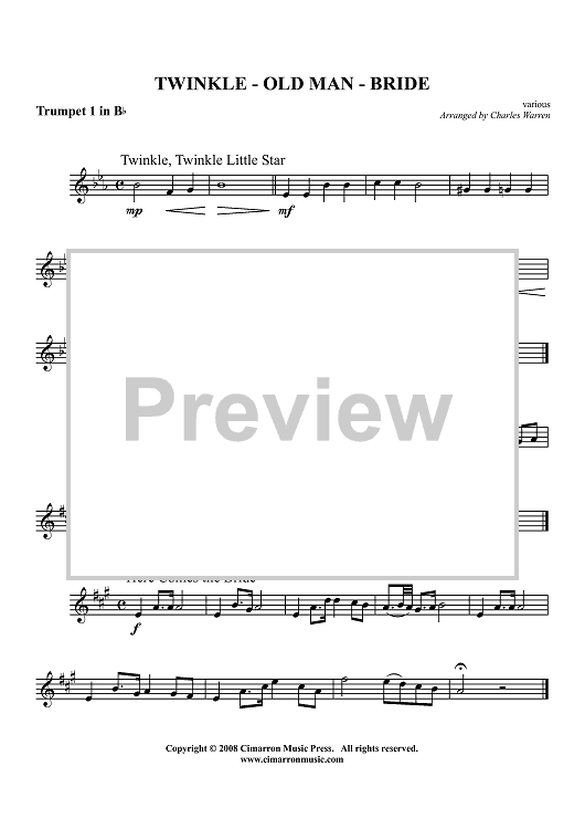 Twinkle - Old Man - Bride (Medley) - Trumpet 1 in Bb