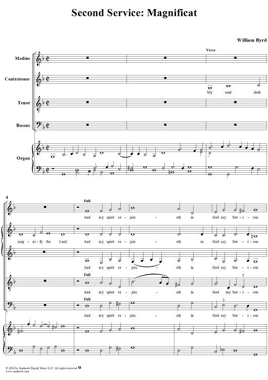 Second Service:  Magnificat