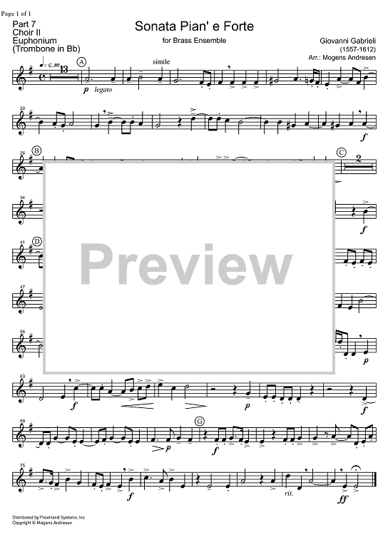 Sonata Pian' e Forte - Euphonium
