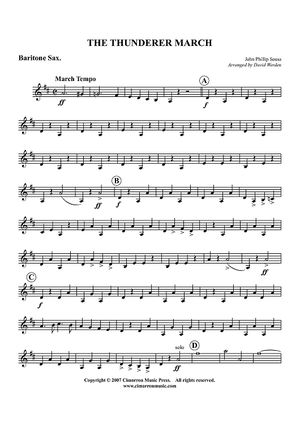 Thunderer March - Baritone Saxophone