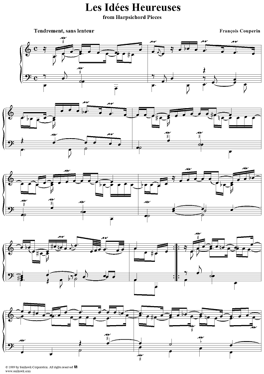Harpsichord Pieces, Book 1, Suite 2, No.18:  Les Idées heureuses