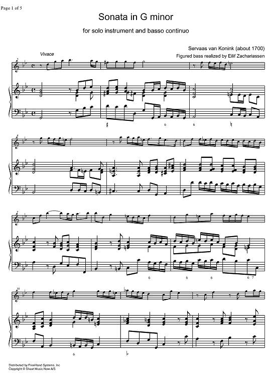 Sonata g minor - Score