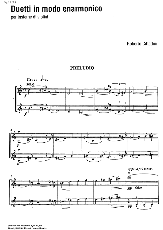 Duetti in modo enarmonico - Violin 2