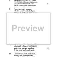 Fa'mi cantar l'amor di la beata - Score