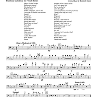 Ola, o che bon eccho! - Choir 1, Trombone