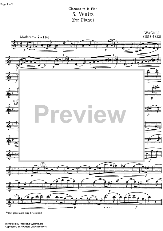 Waltz - Clarinet in B-flat