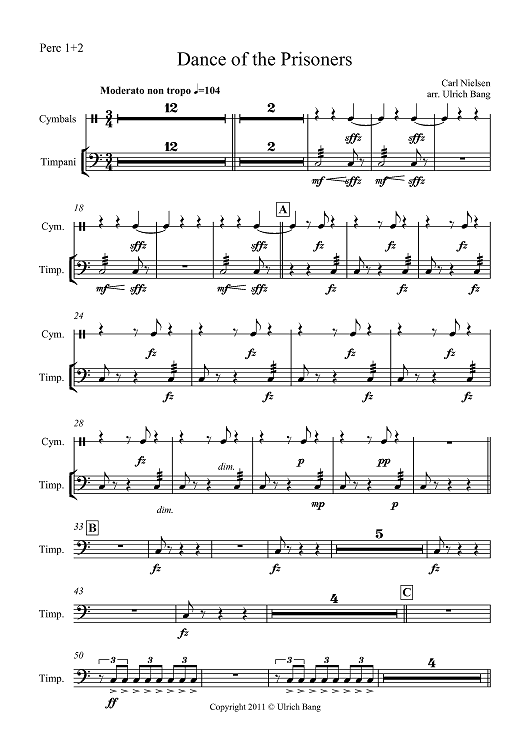 Dance of the Prisoners - Percussion 1 & 2
