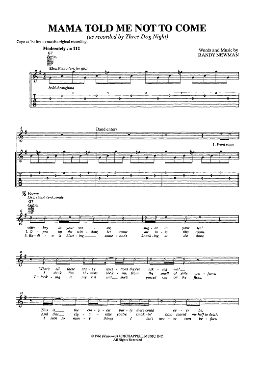 Mama Told Me Not to Come