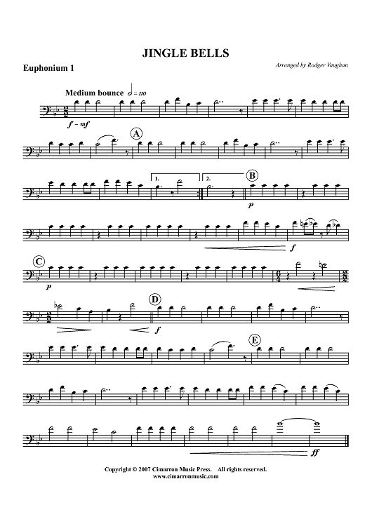 Jingle Bells - Euphonium 1 BC/TC