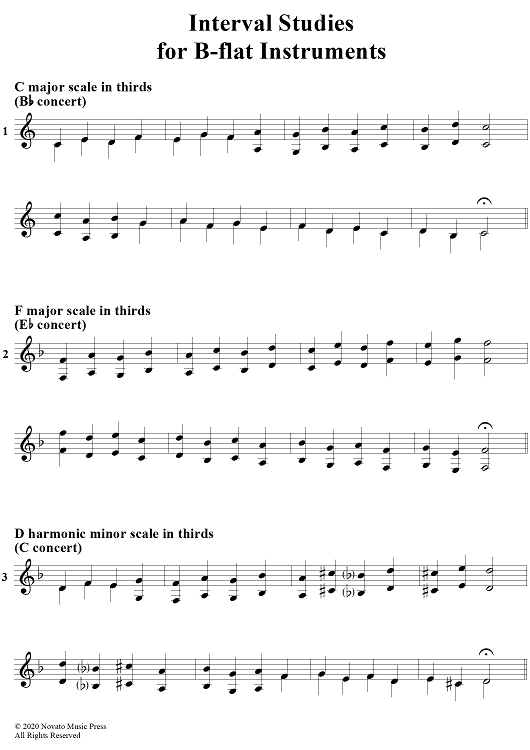 Interval Studies - B-flat Instruments