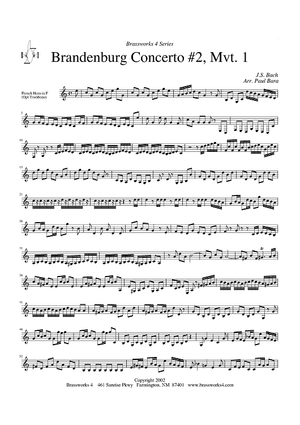 Brandenburg Concerto #2, Mvt. 1 - Horn in F