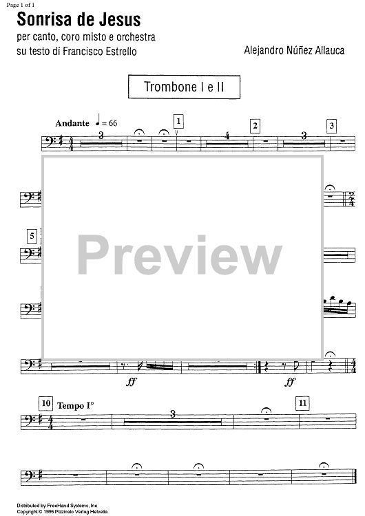 Sonrisa de Jesus - Trombones 1 & 2