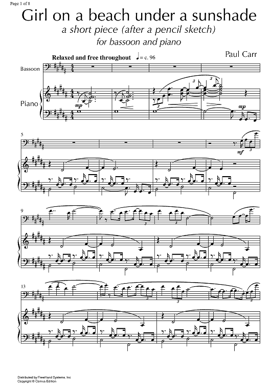 Girl on a Beach Under a Sunshade