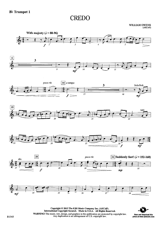 Credo - Bb Trumpet 1