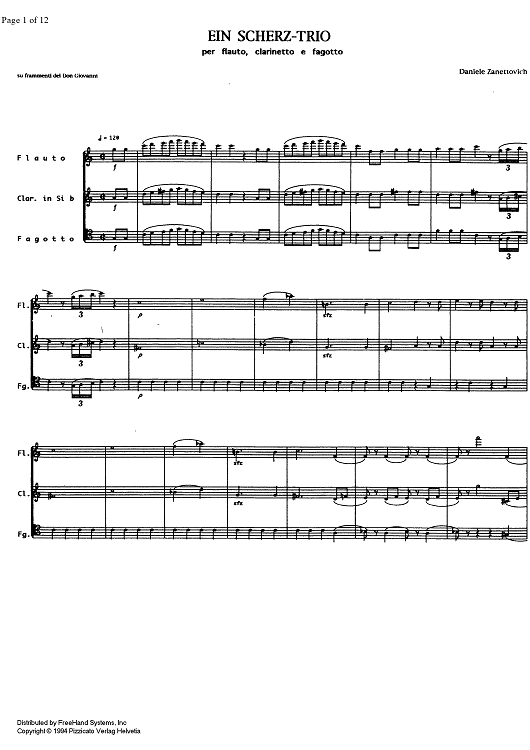 Ein Scherz-Trio - Score